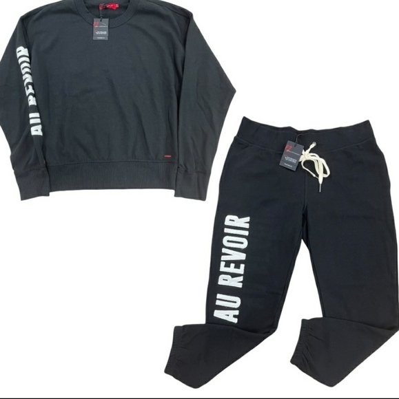 N:Philanthropy Au Revoir Black Small Sweatshirt & Jogger Set nwt - Picture 7 of 8